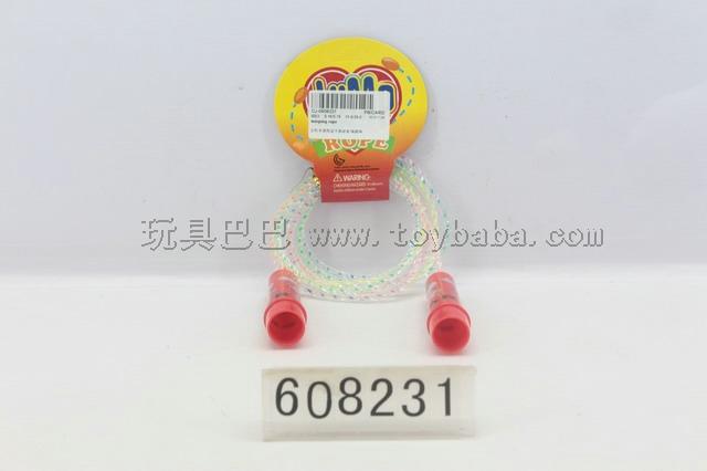 Solid color cartoon images rainbow rope skipping handle