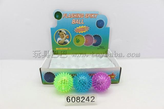 12pcs 7.5cm glitter massage ball with whistle