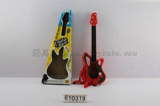 Small three -hole solid color guitar