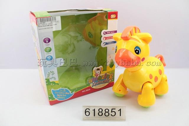 Electric flash cartoon horse with music / 2 color