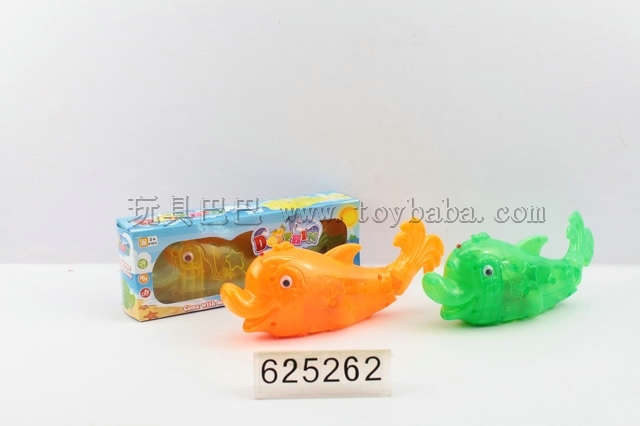 Electric dolphins with light music / 4 color orange