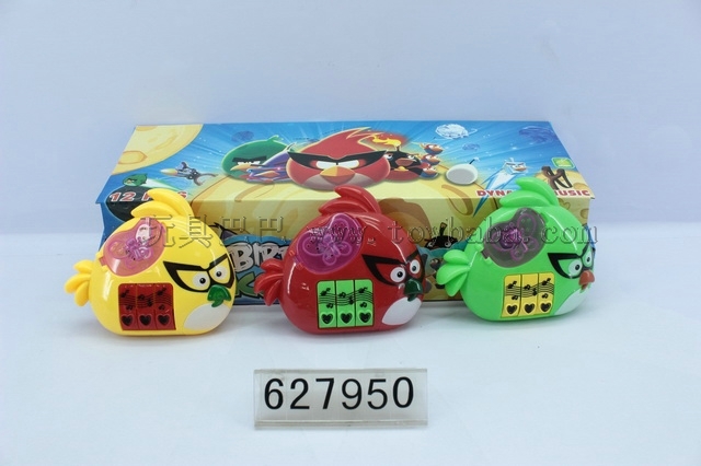 Angry birds] music piano 12 zhuang (sugar) / 3 colors mixed (package battery