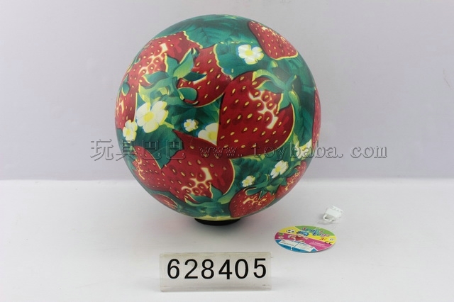 Inflatable 9 inches strawberry color printing ball
