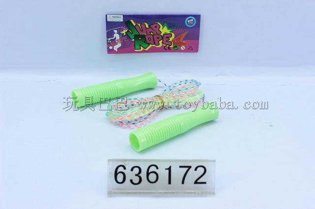 Plastic handle massage colorful rope skipping