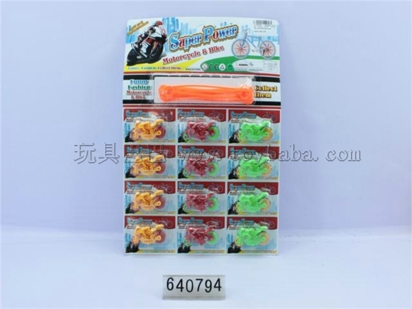 12 PCS pull motorcycle / 3 colors