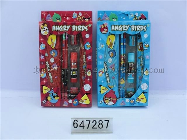 Seven and stationery set [angry birds]