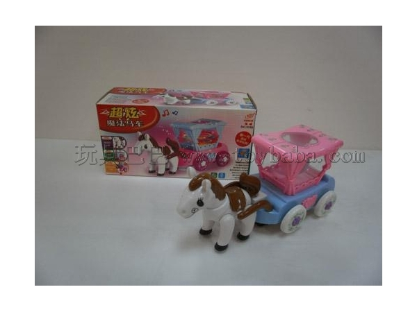Electric happy carriage with light and music / / red and blue / Chinese Package