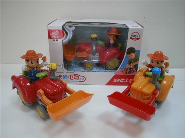 Farmer with music and light electric forklifts / red, yellow / Chinese Package