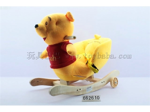 Wooden Music pulley Pooh ( without battery )