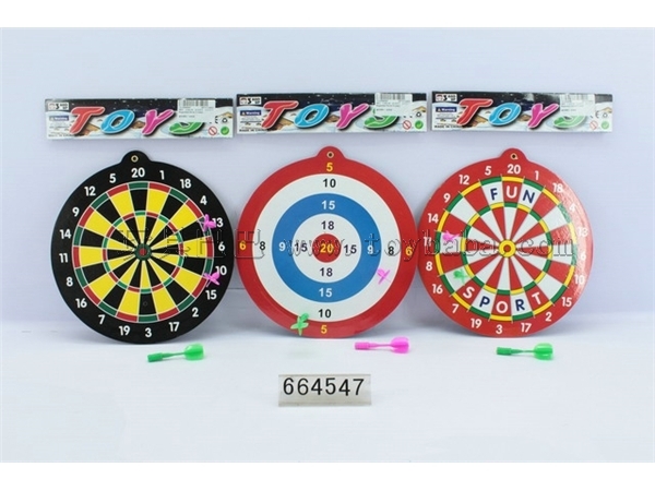 Conventional magnetic dartboard/three items