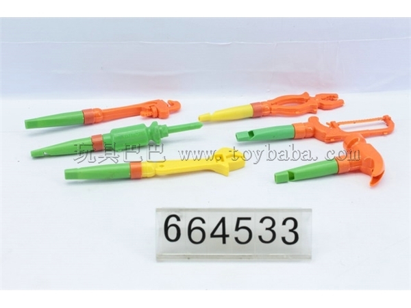 Whistle tool 6 pack / 3 color orange