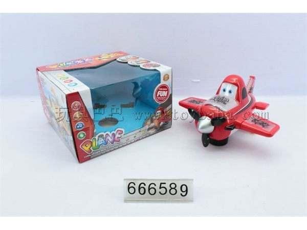 3D cartoon aircraft with electric lights / 2Colour