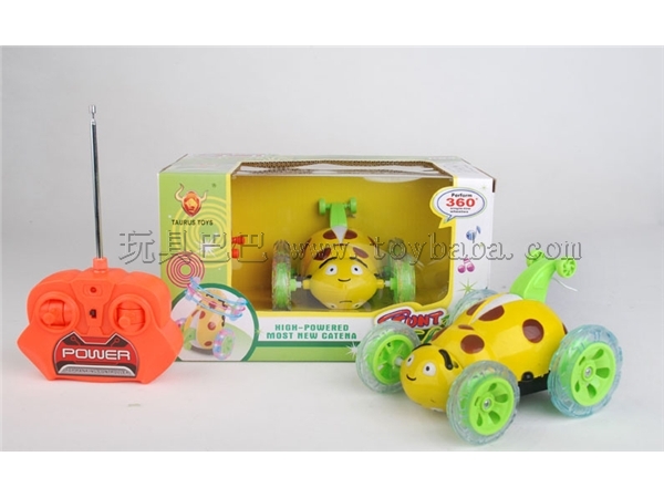 Cartoon stunt car remote control (bee) (light green) (not package)