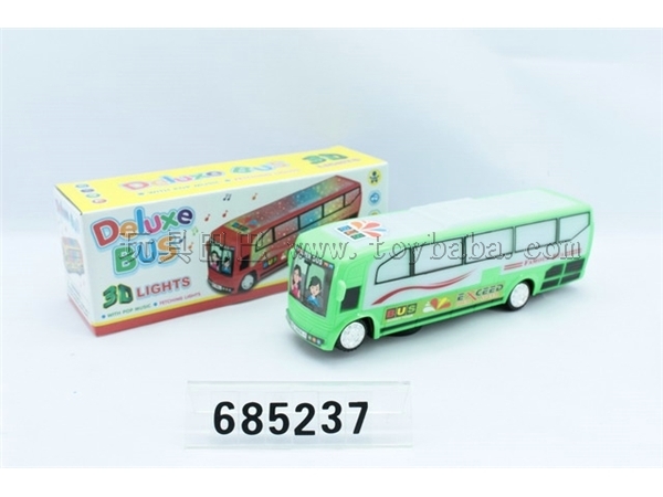 Electric universal bus with 3 d light music / 4 color combination (in English)
