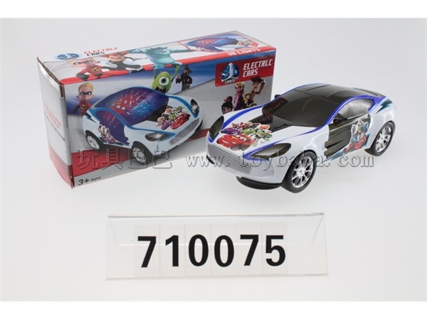 Disney 3D light electric vehicle with headlights + music