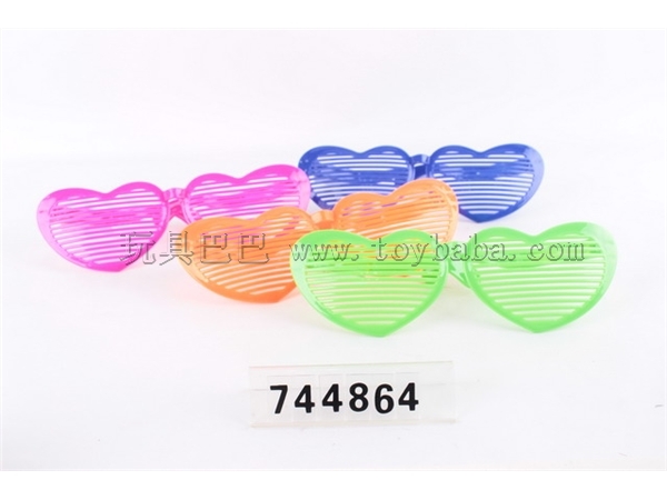 Peach heart shutter glasses / 4-color mixed package