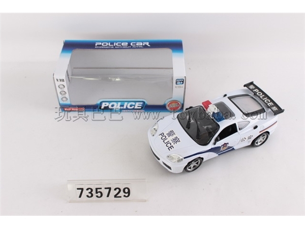 Electric universal Ferrari police car with lights and music, open the door