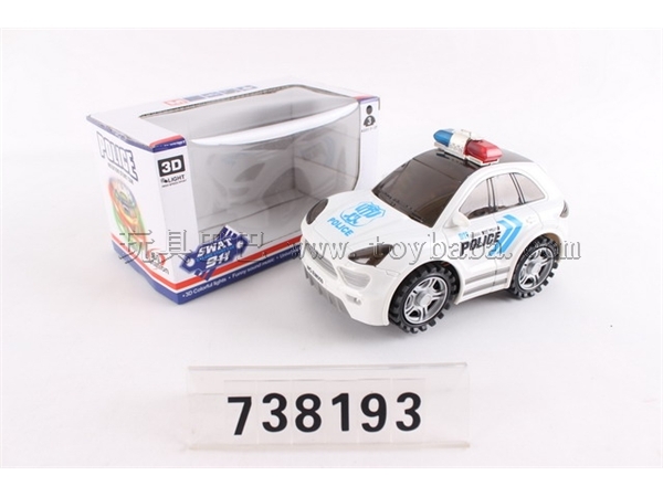 Electric police car with light