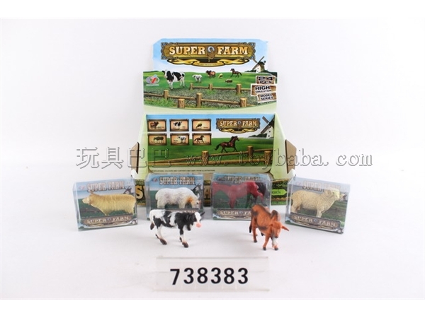Solid farm animals 24 Pack / 6 mixed pack