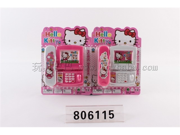 KT Cat cartoon music telephone / 4-color mixed package