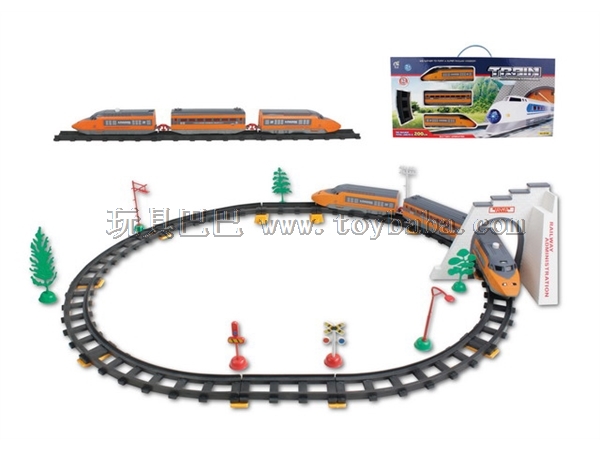 Electric rail train with tunnel (43pcs)