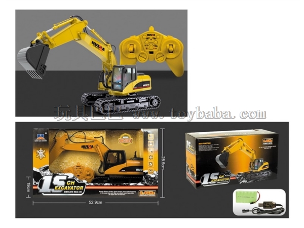 Fifteen channel alloy remote control excavator charging