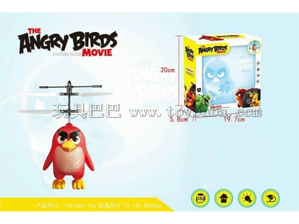 Angry birds induction aircraft with light
