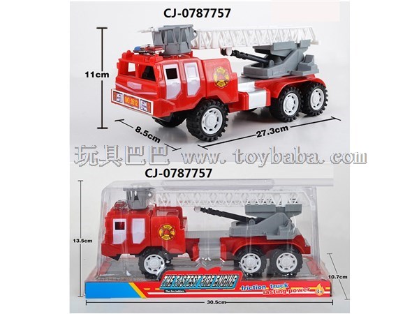 Popular inertia fire engine engineering vehicle transport vehicle children’s puzzle simulation model toy wholesale