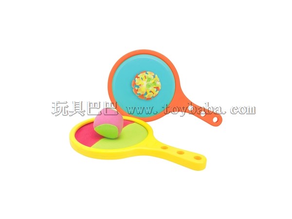 Manufacturer direct selling plastic sucker racket children’s outdoor sports sticky ball toy circular sticky target Racke