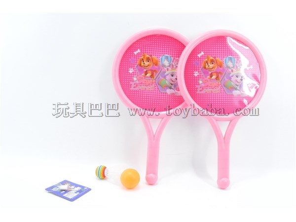 Children’s toy tennis racket set double racket sports toy manufacturer wholesale preschool parent-child toy dog patrol r