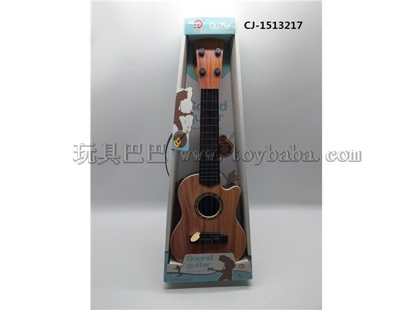 17 inch missing angle wood grain guitar 4 steel wire children’s guitar ukri