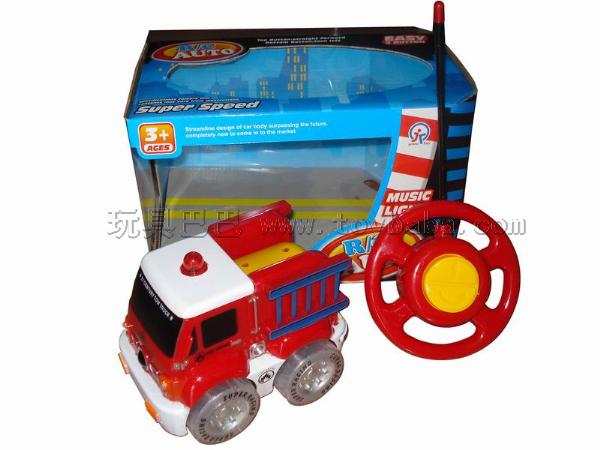 Two-way remote control wheel light music fire engines