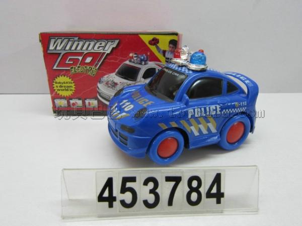 Electric universal pad printing a police car white blue two colors mixed with light music/SGS, EN71, EN62115. EN60825