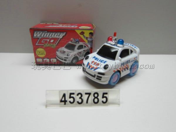 Electric wheel universal pad printing a police car white blue two colors mixed with light music/SGS, EN71, EN62115. EN60