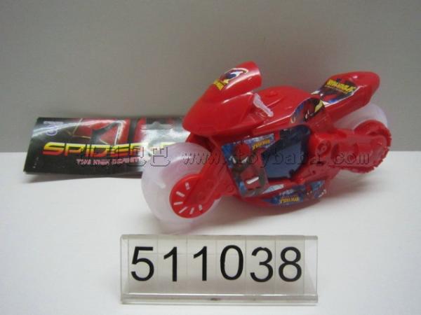Inertial spider-man music/red racing motorcycle wheel lights