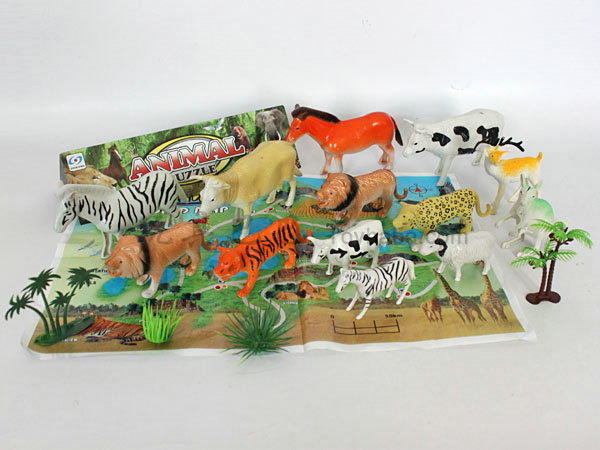 Animals with map
