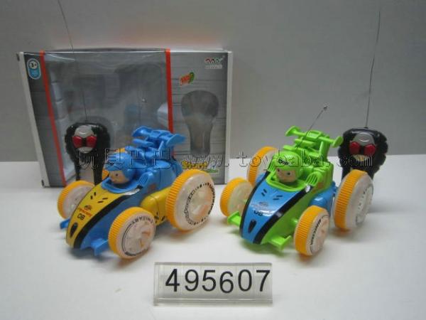 2-way remote control stunt kart (light music three colors, red blue and green mixed)