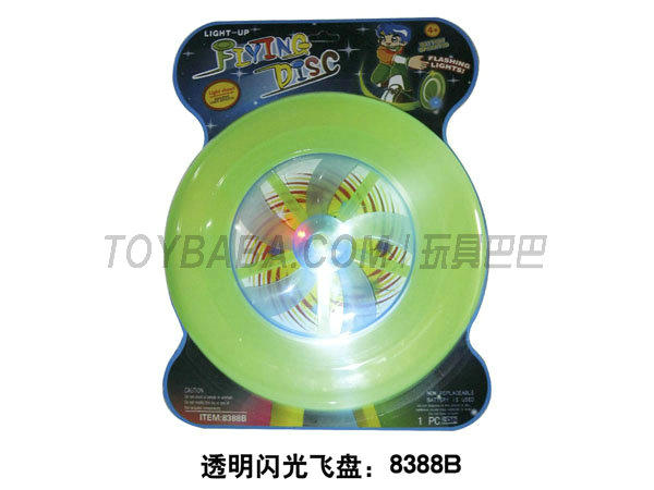 Transparent flash frisbee