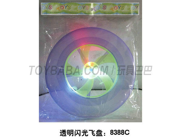 Transparent flash frisbee