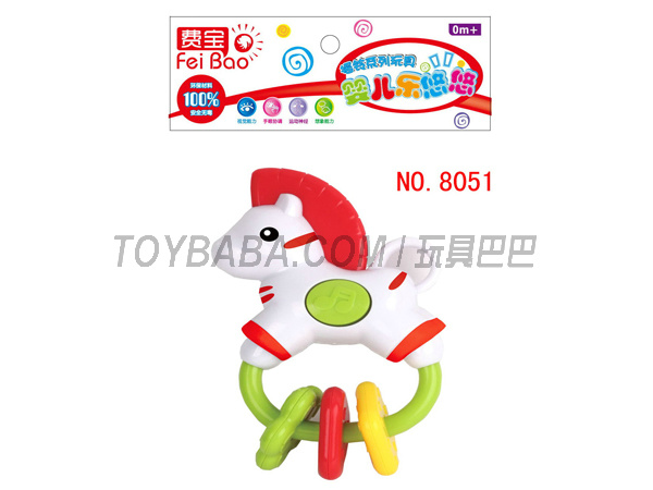 8051 bell toy baby toys fitness toy tooth gum FeiBao bell bell lucky horse baby