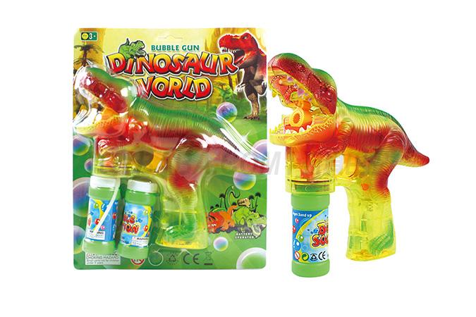Dinosaur electric bubble gun 6 light with music double bottle of water