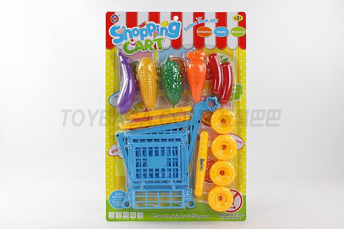 Shopping cart with fruit