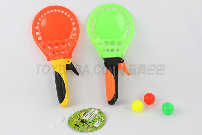 2 big racquet round handlebars (3 color balls)