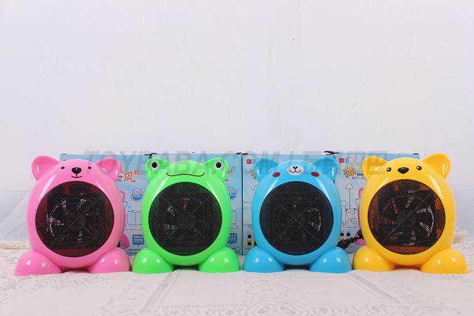 Pink rabbit; Green baby; Yellow mouse; Blue Bear heater