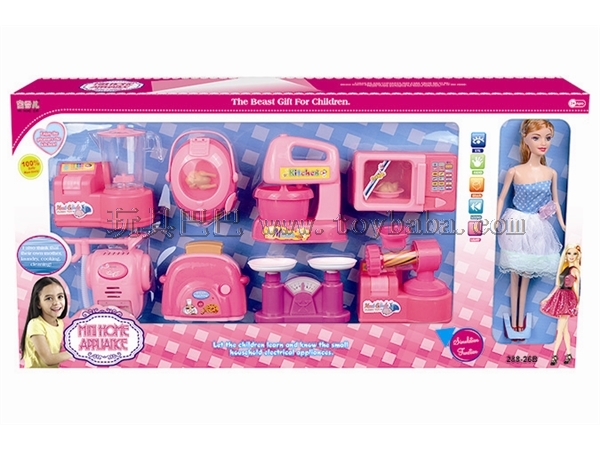 8 small household appliances Barbie suit