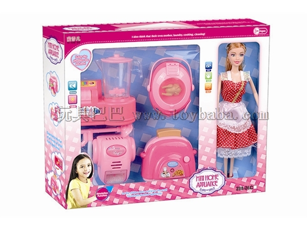 4 small household appliances Barbie suit