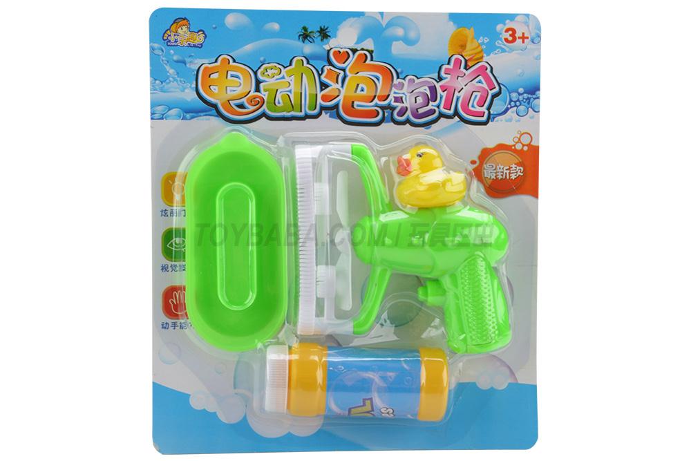 Mini electric bubble gun + fan (English)