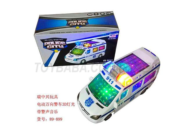 Electric universal police car English song 3D light