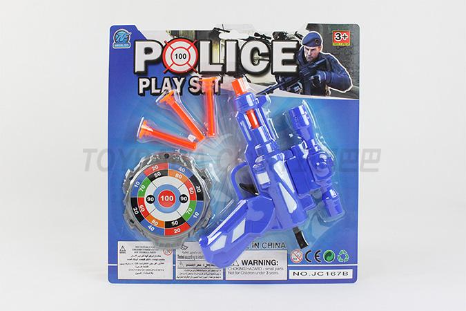 The police set of soft bullet gun with 3 soft play the grain