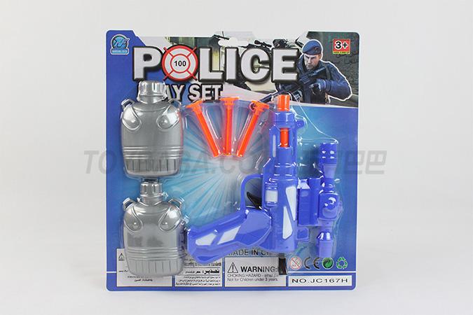 The police set of soft bullet gun with three grain of soft play the kettle
